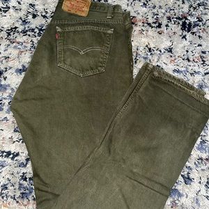 Vintage forest green levi jeans